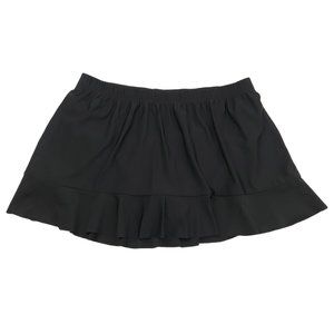 Aqua Green Swim Skirt Womens 16W/18W Black Elastic Waist Lined Pool Beach Summer